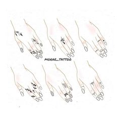 the different types of nails are shown in this drawing