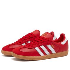 Red Sambas, Red Samba, 2025 Wishlist, School Uniform Outfits, Bday Wishlist, Adidas Samba Og, Red Adidas, Sneakers Grey, School Uniforms