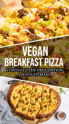 vegan breakfast pizza with video gluten free option 2 ways to make it