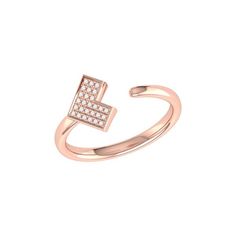 Open up to new perspectives with the elegance of this ring. Crafted in 925 Sterling Silver, this ring features 100% natural, genuine diamonds. 0.06 carats of diamonds are used in a micro pave setting. This ring is plated in 14K Rose Gold Vermeil, which gives the piece a long-lasting shelf-life. This ring is offered in custom sizes. The ring ranges from 2.2 mm to 10.2 mm in thickness.  This ring is beautifully presented with the inspirational poem 'Home' written by the LMJ founder & CEO.  *No Jewelry Reference, Store Jewelry, Pave Setting, Open Ring, Micro Pave, Silver Roses, Silver Diamonds, Silver Rose Gold, Womens Jewelry Rings