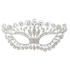 PRICES MAY VARY. ① SIZE: Approx.17 * 8 * 8cm/ 6.7 * 3.15 * 3.15 inch (L*W*H); Color: Silver. ② DURABLE QUALITY：The mask are made of alloy and rhinestone diamond. They are manual workmanship,very comfortable to wear. ③ ELEGANT DESIGN：The masquerade mask are encrusted shinny diamond rhinestone. The intricate and delicate are very elegant and luxury. ④ QUEEN STYLE: You will be the centre of attraction at party when you wear the queen style fancy mask. ⑤ VARIOUS OCCASION：The masks are perfect for Ma Masquerade Ball Outfit, Crown Mask, Fancy Mask, Photography Outfit Ideas, Ball Outfit, Silver Mask, Carnival Themed Party, Eyes Wide Shut, Costume Ball