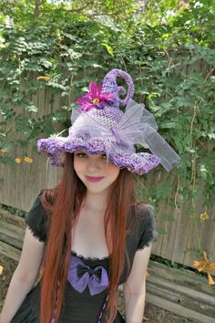 This is my crochet fairy or witch hat.   This is a finished hat what you see in the photo is what you get.  It is adult size and once one is gone I can not make it with the same yarn again, since most of the yarn is no longer available.   Want a custom order send me a message. Pattern by https://beacons.ai/leesasknottycorner Whimsical Handmade Crochet Hat, Whimsical Costume Hats For Cosplay, Whimsical Crochet Hat For Festivals, Whimsical Costume Hats And Headpieces For Cosplay, Whimsical Brimmed Crochet Hat, Whimsical Hand-knitted Brimmed Mini Hats, Handmade Whimsical Brimmed Crochet Hat, Whimsical Hand-knitted Brimmed Crochet Hat, Whimsical Handmade Hat For Cosplay