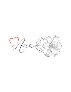 Lily Tattoo With Name, Flower Tattoos With Names, Flower Neck Tattoo, Name Flower Tattoo, Simple Compass Tattoo, Name Tattoo Design, Name Tattoo Ideas, Coordinates Tattoo, Side Wrist Tattoos