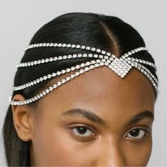 Multi-Layer Rhinestone Bohemian Head Chain Fashionable Versatile Shiny Forehead Band Statement Accessory With Glamorous Look, Perfect For Boho Chic Style Lovers For Party, Festivals & Weddings. Trendy & Unique Jewelry & Accessories Color: White K Pearl Forehead Jewelry, Forehead Jewelry Pearl, Black Forehead Jewelry, Head Jewelry For Wedding, Head Piece Jewelry Gold, Forehead Wedding Jewelry, Indian Hair Jewelry Head Pieces, Hair Jewelry For Middle Part, Head Chain Jewelry Wedding