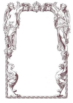 an ornate frame with angels on it