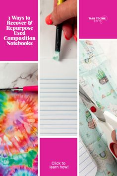 a collage of photos with text that reads, 3 ways to recover & improve your ice cream composition notebooks