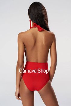 One Piece Swimsuit Swimwear Sexy Red Swimsuit Removable Padding Beach Fashion High Fashion Gift for Her Girlfriend Gift REMOVABLE PADDING!! ♥SIZES:♥ ♥(S) Small: 85-88 cm / 33.5-34.5 inch 32C | 32D | 34A | 34B 70D | 70DD | 75B | 75C ♥♥♥♥♥♥♥ ♥(M) Medium: 89-92 cm / 35.0-36.5 inch 34C Backless Halter Top For Party With Lined Body, Backless Lined Halter Top For Party, Party Swimwear With T-back And Lined Body, Party T-back Lined Swimwear, T-back Swimwear For Beach Party, Party T-back Halter Top Beachwear, Solid Color Beachwear Bodysuit For Parties, Backless Beachwear Tankini For Party, Beachwear Halter Neck Tankini For Party