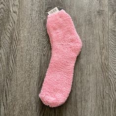 New With Tag! Fuzzy Socks In Size 9-11 Trendy Soft Socks For Stocking Stuffers, Super Soft Pink Casual Socks, Casual Super Soft Pink Socks, Snug Super Soft Pink Socks, Comfy Snug Pink Socks, Super Soft Pink Socks For Indoor Use, Soft Pink Indoor Socks, Super Soft Comfortable Pink Socks, Soft Pink Socks For Winter