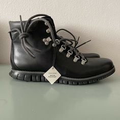 Cole Haan Zerogrand Water Resistant Black Hiker Boot C35594 Men’s Sizes New. Boots Are New. *See Pictures. If You Have Any Questions Please Ask Before Purchasing. **If You’re Satisfied With Your Purchase Please Consider Leaving A Positive Review And We Will Do The Same For You. Thank You! Nl Black Waterproof Boots With Lug Sole For Walking, Black Leather Sole Waterproof Boots For Outdoor Work, Black Waterproof Moc Toe Boots For Fall, Black Moc Toe Waterproof Boots For Fall, Black Waterproof Boots With Leather Footbed For Outdoor Work, Black Moc Toe Walking Boots, Black Moc Toe Boots For Walking, Black Moc Toe Hiking Boots With Vibram Sole, Black Leather Footbed Work Boots For Outdoor