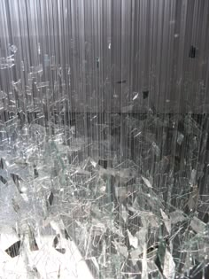 shattered glass is shown in this image