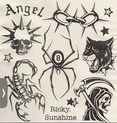 an image of some tattoos on the back of a shirt