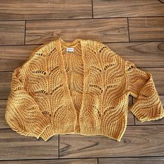 Nwot Silverflint Brand Women’s Cardigan In Golden Yellow. Size Xs Materials Keep In Mind Poshmark Commission Is 20% Fee For Each Item Sold. All Garments And Items Are Steamed Cleaned And Sanitized Prior To Shipping. Smoke Free Home. Cat Free Home. Yellow Knitted Cardigan For Spring, Spring Yellow Knitted Cardigan, Casual Yellow Knit Cardigan, Yellow Knitted Outerwear For Spring, Yellow Knit Outerwear For Spring, Cozy Yellow Spring Cardigan, Cozy Yellow Knit Cardigan, Winter Yellow Open Knit Sweater, Yellow Open Knit Sweater For Winter