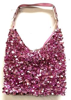 Sequin Handbags  are   hand-made, high quality, original designs, and beautiful. They are unique for evenings and special events and their designs are inspired by contemporary fashion and vintage looks. Sequin handbags are a perfect balance of aesthetics and functionality. Size: 9"x11" Large Trendy Hobo Bag With Adjustable Strap For Party, Pink Rectangular Shoulder Bag For Party, Party Hobo Shoulder Bag With Adjustable Strap, Party Satchel Shoulder Bag With Adjustable Strap, Party Shoulder Hobo Bag With Adjustable Strap, Glamorous Pink Party Bag, Party Shoulder Bag Satchel With Detachable Handle, Trendy Party Tote Bag, Elegant Hobo Bag With Adjustable Strap For Parties