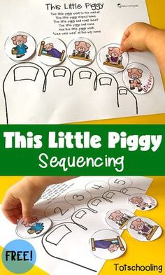 this little piggy sequence is fun for toddlers to learn how to read and draw