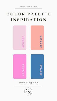 the color palette for an inspirator