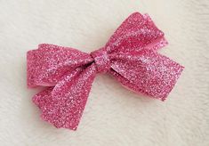 Glitter Pink Hair Bow Clip | Etsy  For flip-flops? Pink Glitter Bow, Glitter Hair Clips, Pink Hair Bow, Pink Hair Bows, Hair Bow Clip, Glitter Ribbon, Pink Sparkly, Bow Clip, Glitter Hair