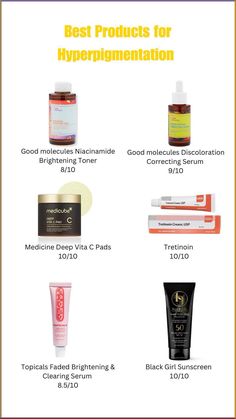 *MEDICUBE ** some of the best products to help reduce and clear hyperpigmentation. sunscreen is a key player in reducing hyperpigmentation. you dont need to use this specific one, but at least one with high spf and use it daily. some of these products can be used daily or every other day. use as recommended. #skincare #skincarecommunity #skincareobsessed #skincareessentials #hyperpigmentation #hyperpigmentationsolution #goodmolecules #faded #SeptemberResetChallenge #bodycare Hyperpigmentation Skin Routine, Skin Care Products For Hyperpigmentation, Clear Hyperpigmentation Dark Spots, Faded Hyperpigmentation Cream, Best Product For Hyperpigmentation, Best Hyperpigmentation Products, Hyperpigmentation Black Skin Products, Body Hyperpigmentation Products, Skin Care For Hyperpigmentation