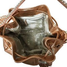 Here is soft Pebble Grain top quality rose gold pebble grain leather drawstring made by Raviani handbags and accessories. This bag is fully lined with three pockets as shown in pictures. The handle decorated with clear crystals and it's attached to this bag with two beautiful full crystals square rings. The drawstring has a beautiful square ornament with large square crystal on the center of pulling tab. There are four silver studs on the bottom of this bag as bottom studs.This bag comes with 1 Designer Gold Bucket Bag For Everyday Use, Designer Gold Bucket Bag With Dust Bag, Designer Gold Bucket Bag For Travel, Luxury Gold Bucket Bag With Detachable Strap, Gold Leather Bucket Bag, Luxury Gold Bucket Bag For Daily Use, Gold Bucket Bag With Dust Bag For Daily Use, Luxury Bucket Bag With Silver-tone Hardware, Square Crystal