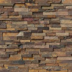 a brown brick wall that has been made out of stones