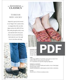 a magazine page with pictures of women's slippers and their feet in knitted socks