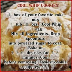 a cookie recipe with instructions on how to bake it in the microwave or oven