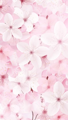 pink and white flowers with gold confetti in the center on a light pink background