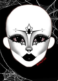 ; made by me ! no need to credit if used <3  #goth #gothmakeup #gothic #gothlook #gothgirl #makeup #altmakeup #alternative Goth Anime Makeup, Goth Makeup Inspo Drawing, Goth Eyeliner Designs, Goth Doll Makeup, Goth Drag Queen, Punk Makeup Looks