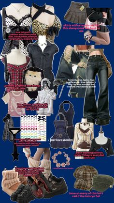 a poster with different types of clothing on it