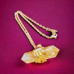 * I Ship Worldwide * All Measurements Are Approximate *** Mother's Day, Easter, Graduation Gift *** New In Gift Box *** New Returned Items Must Still Be In New Condition; Any Tags Must Be Intact. This Unusual Pendant Necklace Features A Pointed Citrine Stone. The Necklace Is 18.5 - 20.5 Inches Long And Has A Lobster Closure And Is Perfect For Any Occasion. The Pendant Has A Total Carat Weight Of 48.5 And Is Designed For Both Men And Women. The Piece Includes A Paperclip Chain. This Piece Is Perf Yellow Spiritual Round Jewelry, Yellow Pendant Necklace With Adjustable Chain, Spiritual Yellow Crystal Necklace Gift, Yellow Crystal Necklaces As A Gift, Yellow Crystal Gemstone Necklace For Gift, Yellow Gemstone Crystal Necklace For Gift, Yellow Citrine Jewelry For Gifts, Yellow Citrine Jewelry Gift, Yellow Spiritual Gemstone Jewelry