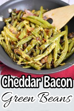 green beans with bacon in a skillet