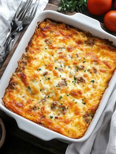 Sausage, Egg & Cream Cheese Hash Brown Breakfast Casserole Egg Cream Cheese, Hash Brown Breakfast Casserole, Egg Casseroles, Cream Cheese Breakfast, Hash Brown Breakfast, Crockpot Dump Recipes, Christmas Casserole, Easy Breakfast Casserole Recipes, Egg Cream