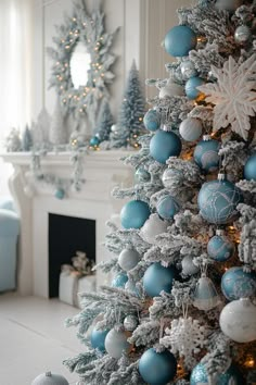 21 Gorgeous Blue Christmas Decor Ideas You Must See Sky Blue And Silver Christmas Tree, Black White And Blue Christmas Decor, Christmas Tree Ideas White And Blue, Blue Snowman Christmas Decor, French Blue Christmas Decor, Christmas Tree Ideas Light Blue, Blue And White Christmas Tree Decor, Light Blue And White Christmas Tree, White Christmas Tree With Blue Decor