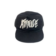 New Vintage T.I. Chicago Sun - Times Sports “Attitude” Hat Black One Size. New Without Tags, See Pictures For Details Adjustable Hats For Streetwear, Short Brim Hats With Embroidered Logo For Streetwear, Short Brim Hat With Letter Print For Streetwear, Sporty Adjustable Dad Hat For Streetwear, Casual Flat Brim Dad Hat For Sports Events, Breathable Flat Brim Hat For Streetwear, Adjustable Sporty Dad Hat For Streetwear, Casual Snapback Hat With Flat Brim For Streetwear, Sporty Letter Print Hats For Streetwear