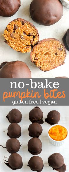 no - bake pumpkin bites gluten free vegan are the perfect treat for halloween