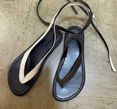 Handmade Women Beach Sandal in Leather Wrapped Thong Flat Shoes Slide Row Minimalist - Etsy