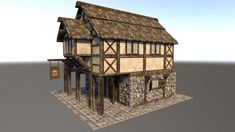 Inn Minecraft, Medieval Inn, Medieval City, Building Furniture, Minecraft Architecture