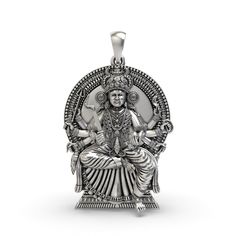 "Embrace the divine energy of Chottanikkara Bhagavathi Amman with this 925 Sterling Silver pendant. This exquisite piece features the revered Hindu goddess, known for her powerful healing and protection qualities. Expertly crafted with fine detailing and a polished finish, this pendant is a stunning expression of spiritual devotion and reverence. The pendant serves as a sacred amulet, offering protection and blessings to its wearer. Made from high-quality sterling silver, it is nickel-free and h Spiritual Sterling Silver Jewelry For Navratri, Silver Spiritual Jewelry For Navratri, Spiritual Silver Jewelry For Navratri, Silver Spiritual Jewelry For Rituals, Spiritual Silver Jewelry For Rituals, Spiritual Oxidized Jewelry For Navratri, Sterling Silver Jewelry For Navratri, Sterling Silver Engraved Jewelry For Puja, Engraved Sterling Silver Jewelry For Puja