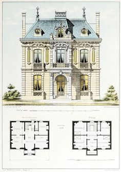 an old house with two floors and three stories, in the style of victorian architecture