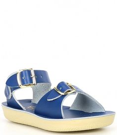 From Saltwater Sandals by Hoy&#x2C; the Girls' Sun-San Surfer Water Friendly Leather Sandals feature:Leather upperAdjustable strapLeather liningSynthetic outsoleImported. Saltwater Sandals, Boys Sandals, Girls Shoes Kids, Dillard's, Casual Sandals, Casual Girl, Future Kids, Kid Shoes, Leather Sandals