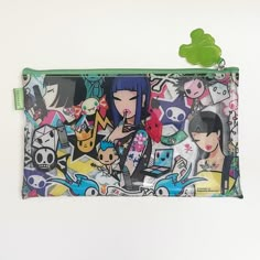 Tokidoki X Sephora Collaboration Clear Pvc Tokidoki Zipper Pull Approximately 4.5 X 8 Inches Brand New Trendy School Bag With Zipper Pouch, Trendy School Bags With Zipper Pouch, Trendy Back To School Cosmetic Bag, Green School Bag With Zipper Pouch, Playful Pouch Bags For Daily Use, Playful Daily Use Pouch Bag, Trendy Multicolor School Pouch, Fun School Pouch Bag, Multicolor School Bag With Zipper Pouch