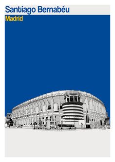 an architectural drawing of the santiago bernabeu stadium