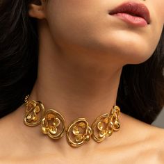 Discover Sandscape Statement Floral Silver Choker | Paksha Jewelry Mood Board, Floral Choker, Bold Statement Jewelry, Choker Designs, Chunky Bead Necklaces, Teen Jewelry, Gold Statement Necklace, Silver Choker, Funky Jewelry