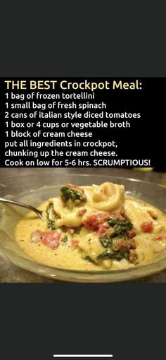 the best crockpot meal recipe is shown in this image with instructions on how to make it