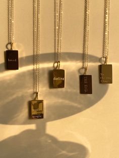 These waterproof titanium steel necklaces engraved with sweet & interesting words are perfect piece to add to your closet. Perfect piece to wear alone or layer.• S P E C I F I C A T I O N •Chain Length: aprox. 40 cm, plus extender chain of 5 cmFinish: 18K gold on titanium steel, non-tarn Engraved Jewelry Ideas For Him, Gold Engraved Necklace, Silver Braided Ring, Custom Engraved Necklace, Necklaces With Meaning, Interesting Words, Jewelry Product Shots, Meaningful Necklace, Word Necklace