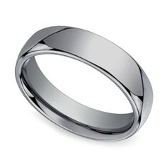 men's wedding band in white gold, with an elegant design and polished finish