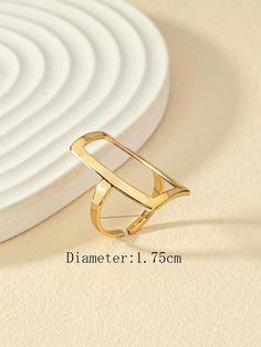 2pcs/set Minimalist Geometric Irregular Hollow Out Square Bangle And Ring Combination | stylewe Gold Jewellry, Jewelry Sets, Low Price, Bangles, Square, Ring, High Quality, Gold