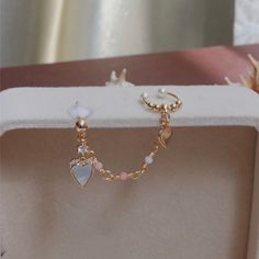 Sterling silver (hypoallergenic) 14K Gold vermeil Ear cuff included One side ONLY Cuff Earring, Heart Earring, Cuff Earrings, Heart Earrings, Piercing Jewelry, Gold Vermeil, Ear Cuff, Gold Bracelet, Pearl Earrings