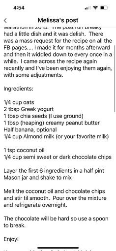 a recipe for making chocolate chip cookies on the app store's menu page, with instructions to make it