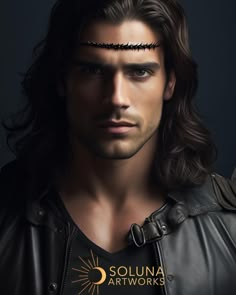 a man with long hair wearing a leather jacket