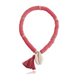 Style: Europe and America Material: Alloy Fashion Element: Tassel, Geometric Beach Jewelry With Colorful Beads In Red, Red Jewelry With Colorful Beads For The Beach, Beach Red Jewelry With Colorful Beads, Coral Beaded Bracelets For The Beach, Coral Beaded Bracelets For Beach, Coral Beaded Beach Bracelets, Red Bohemian Jewelry For The Beach, Red Bohemian Jewelry For Beach, Bohemian Red Jewelry For Beach